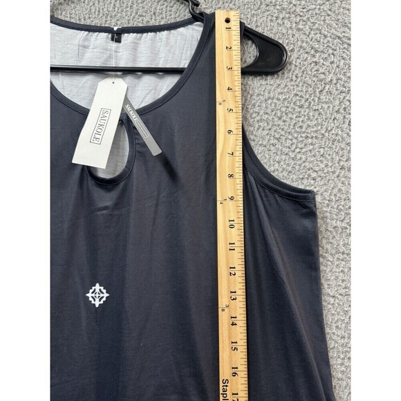 Saukole Dress Womens L Black Sleeveless Tie Pockets Round Neck - Picture 4 of 11
